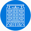 Building Lighting Icon - Light Blue Circle