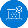 Fix Technology Icon - Light Blue Circle