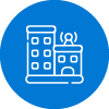 Offices Amenity Icon - Light Blue Circle