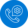 Phone Systems Icon - Light Blue Circle
