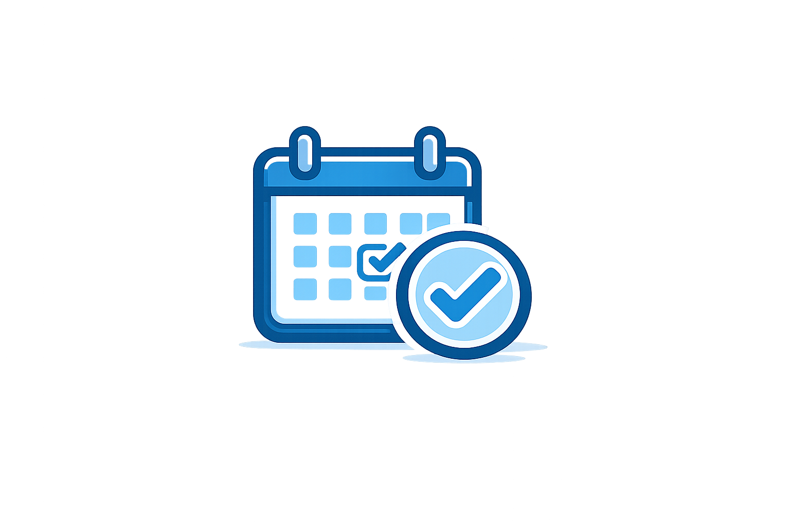 Calendar with checkmark