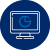 Proactive Monitoring Icon - Dark Blue Circle
