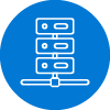 Network Icon - Light Blue Circle